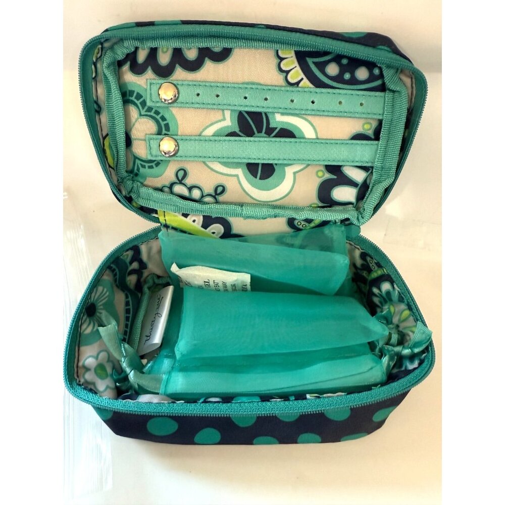 NEW Thirty One Baubles & Bracelets Case Navy Lotsa Dots